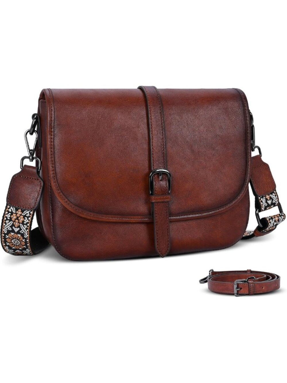 Stylish Leather Crossbody Bag for Women | Versatile Shoulder Hobo Satchel